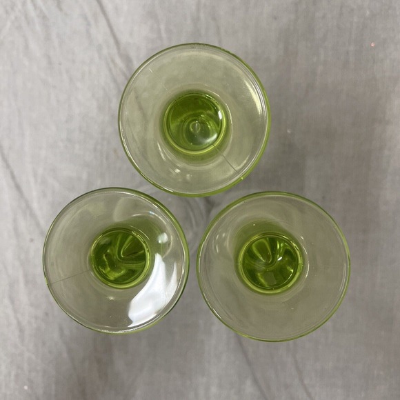Bormioli Rocco Limoncino Liquor Shot Glasses Cordial Green Stemmed (QTY 3) Chrty - Picture 7 of 9